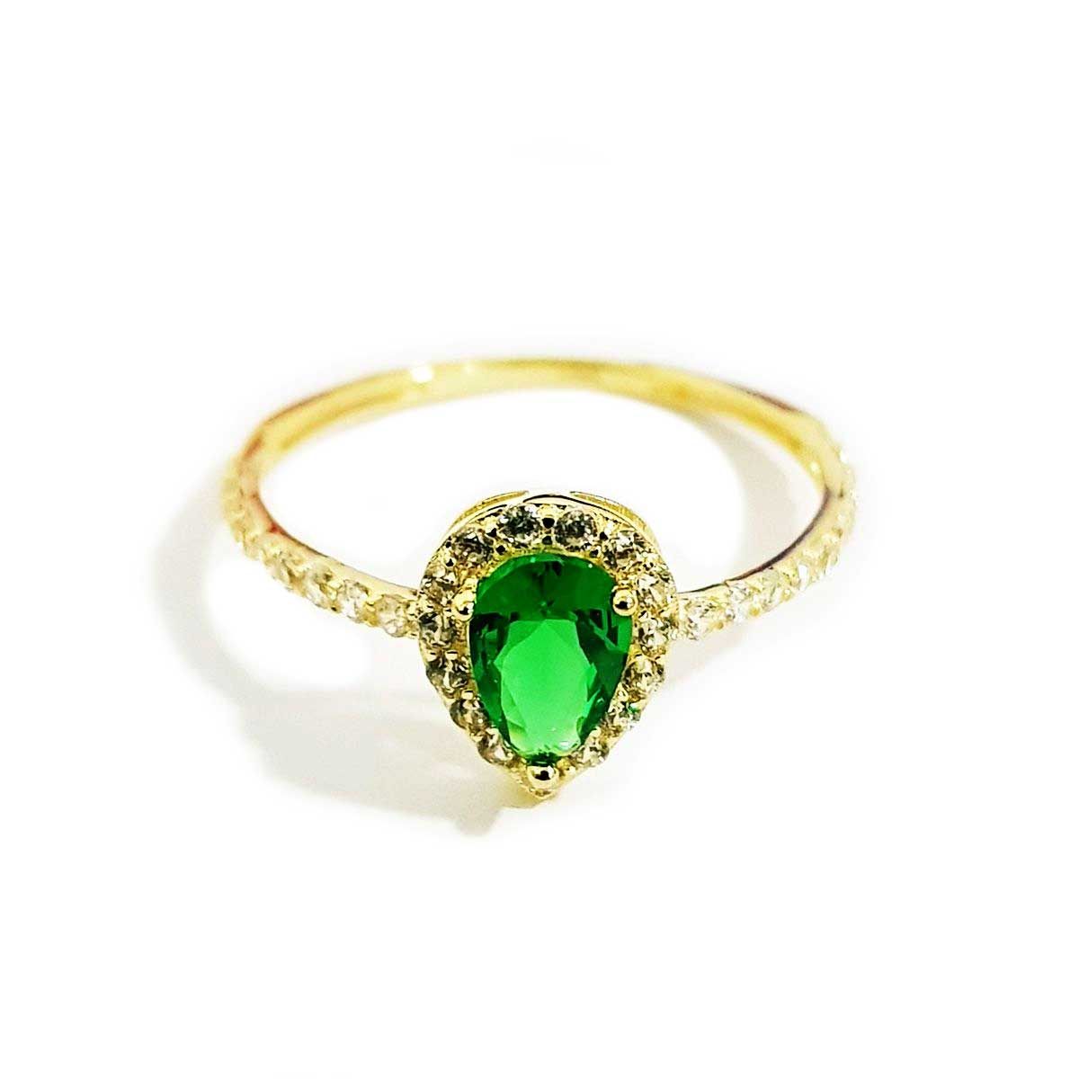 18K Pure Gold Gem Stone Ring