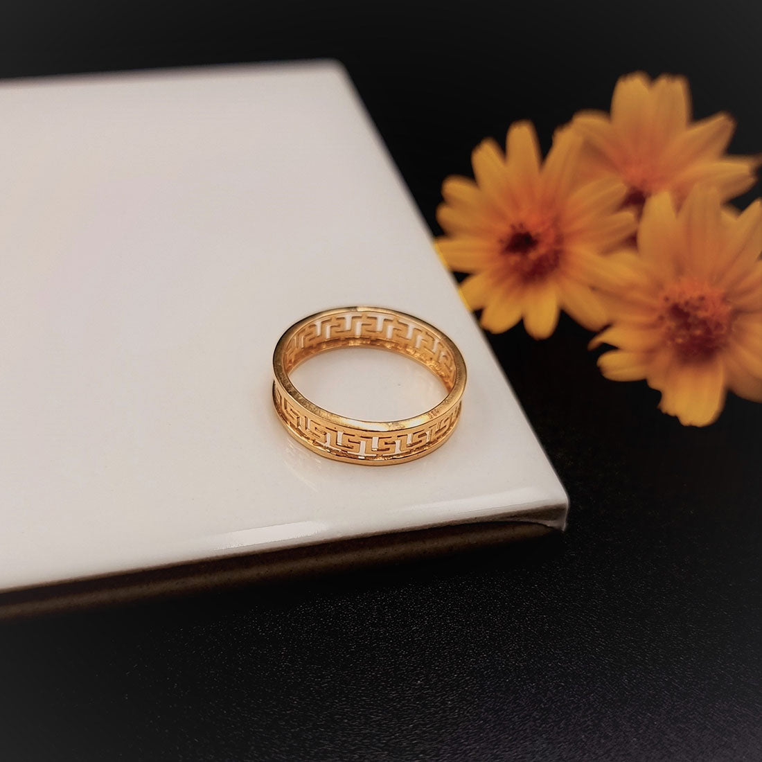 18K Pure Gold Versace Ring | 18K Gold Rings | Engagement Rings