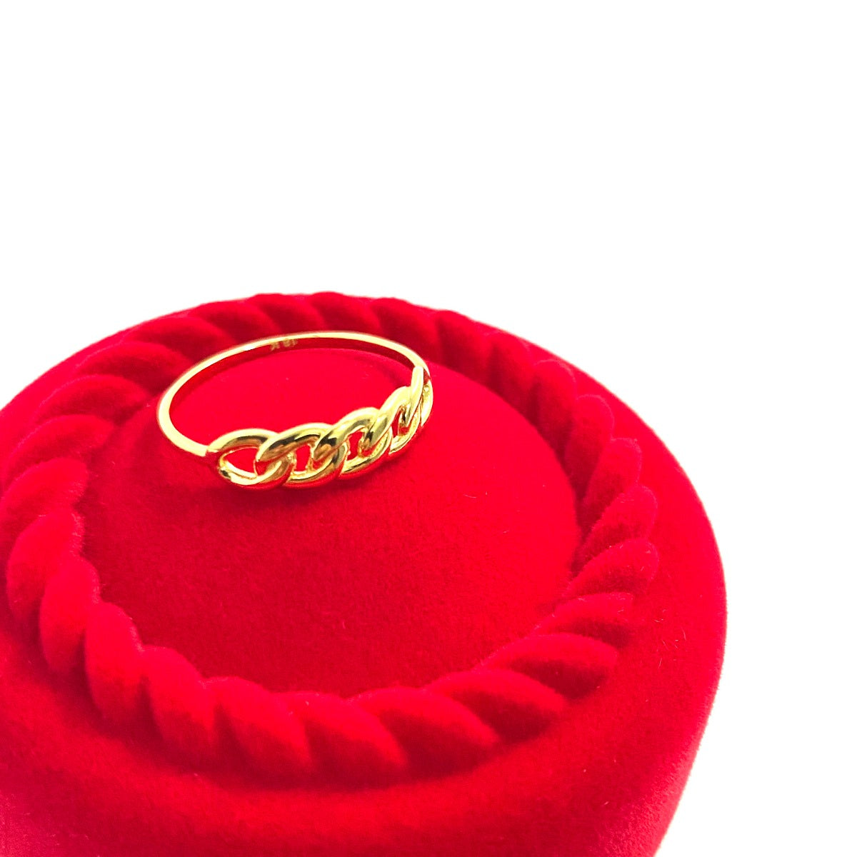 18K Solid Gold Chain Ring Design