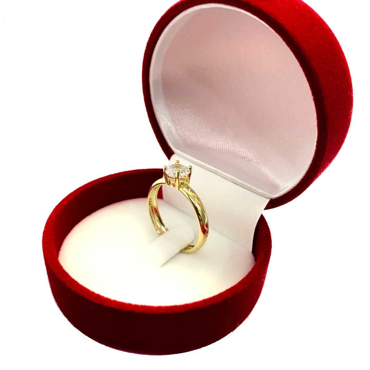 18K Solid Gold Solitaire Infinity Design 